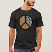 Animal Print Peace Sign T-Shirt (Vorderseite)