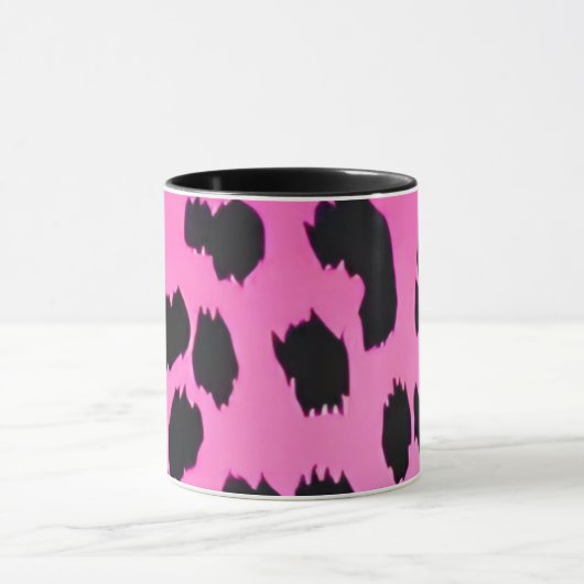 Animal Print Pink Leopard Tasse (Zentrum)