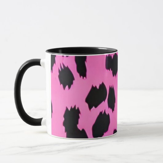 Animal Print Pink Leopard Tasse (Links)
