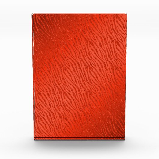 Animal Print Red Glitzer Glam Fotoblock (Vorderseite)