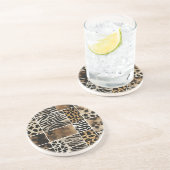 Animal Print - Sand Stone Coaster Getränkeuntersetzer (Seite)