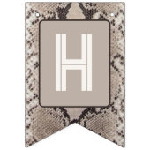 Animal Print Schlange Taupe Geburtstag Wimpelkette (Zweite Fahne)