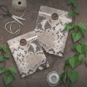 Animal Print Schlange Taupe Geschenkpapier