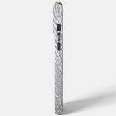 Animal Print Silver Glitzer Glam Case-Mate iPhone Hülle (Rückseite / Links)