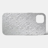 Animal Print Silver Glitzer Glam Case-Mate iPhone Hülle (Rückseite (Horizontal))