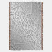 Animal Print Silver Glitzer Glam Decke (Vorderseite Vertikal)