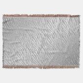 Animal Print Silver Glitzer Glam Decke (Vorderseite)