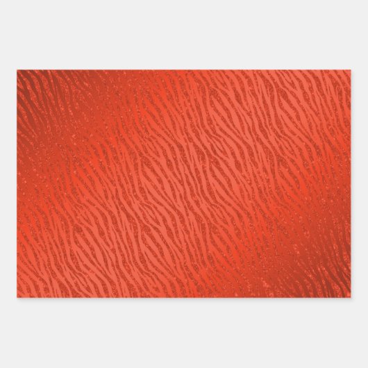 Animal Print Silver Glitzer Glam Geschenkpapier Set (Vorderseite 3)