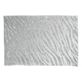 Animal Print Silver Glitzer Glam Pillowcase Kissenbezug (Vorderseite)