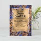 Animal Print Sweet 16. Geburtstag Einladungen (Stehend Vorderseite)