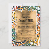 Animal Print Sweet 16. Geburtstag Einladungen (Vorderseite)