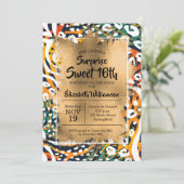 Animal Print Sweet 16. Geburtstag Einladungen (Stehend Vorderseite)