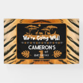 Animal Print Tiger Birthday Banner (Horizontal)