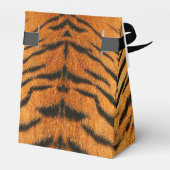 Animal Print Tiger Birthday Favor Geschenkschachtel (Rückseite)