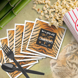 Animal Print Tiger Geburtstagspapier Napkin Serviette