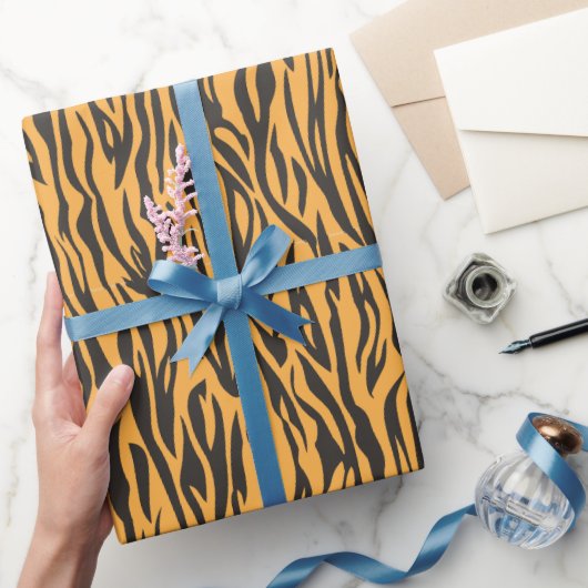 Animal Print Tiger Print Wild Animal Safari Thema Geschenkpapier (Schenken)