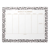 Animal Print Weekly Plananner Tearawy Notizblock (Vorderseite)