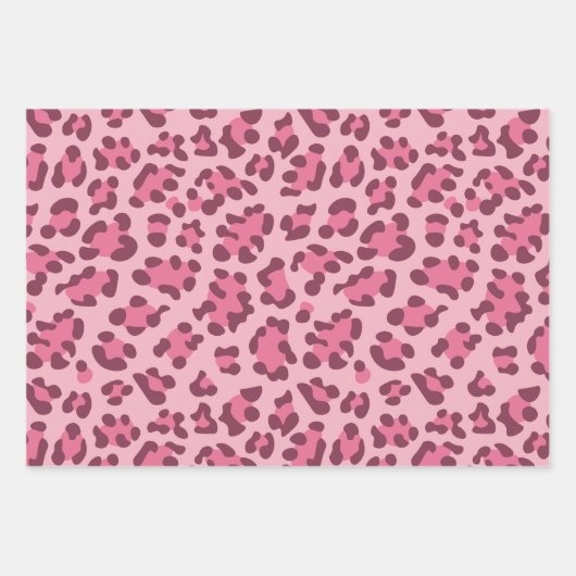 Animal Print Wild Animals Pattern Birthday Geschenkpapier Set (Vorderseite)