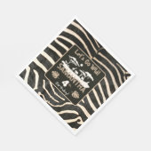 Animal Print Zebra Birthday Paper Napkin Serviette (Ecke)
