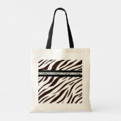 Animal print zebra black and white bag market tragetasche (Rückseite)