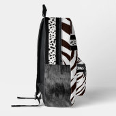 Animal print zebra black and white bedruckter rucksack (Links)