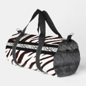Animal print zebra black and white duffle bag (Rechte Ecke)