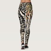 Animal print zebra modern cutting board leggings (Rückseite)