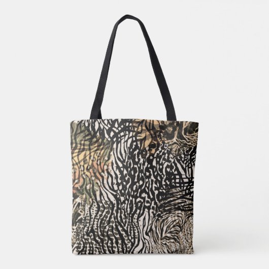 Animal print zebra modern Luxury Tasche (Rückseite)