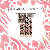 Animal Prints Black and Pink Badhandtuch Set