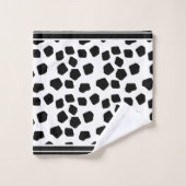 Animal Prints Black and White Badhandtuch Set (Waschlappen)