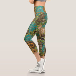 Animal Prints Fantasy Paisley Capri Leggings