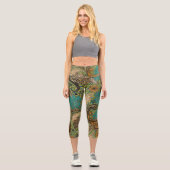 Animal Prints Fantasy Paisley Capri Leggings (Vorderseite)
