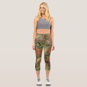 Animal Prints Terracotta Fantasy Paisley Capri Leggings (Vorderseite)