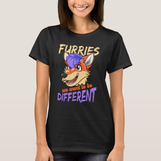 Animal Proud Furry Different Furry Tail Furry Pers T-Shirt (Vorderseite)