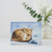 *~* Animal Red Fox Ap18 Artistic Soft Wildlife Postkarte (Stehend Vorderseite)