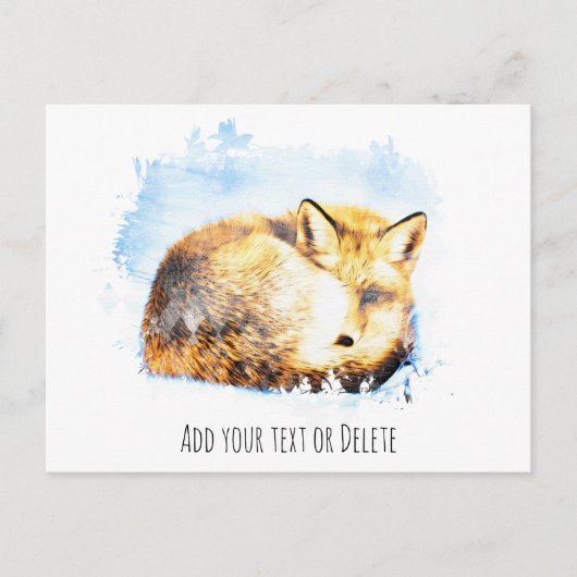 *~* Animal Red Fox Ap18 Künstlerisch Art Wildlife  Postkarte (Vorderseite)
