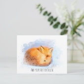 *~ Animal Red Fox Ap18 Künstlerisch Wildlife Text Postkarte (Stehend Vorderseite)