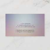 Animal Reiki Heilung Wasserfarben Kunst Visitenkarte (Rückseite)