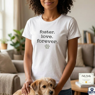 Animal Rescue Foster Mom Heart Paw Advocate T-Shirt