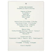 Animal Rescue Shelter Paper Organizer Klemmbrett (Rückseite)