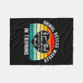 Animal Rescue Worker In Training Appreciation Fleecedecke (Vorderseite (Horizontal))