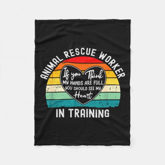 Animal Rescue Worker In Training Appreciation Fleecedecke (Vorderseite)