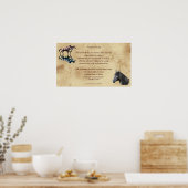 Animal Rights Poem & Spanish Mustangs Art Poster (Küche)