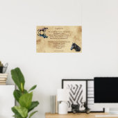 Animal Rights Poem & Spanish Mustangs Art Poster (Heimbüro)