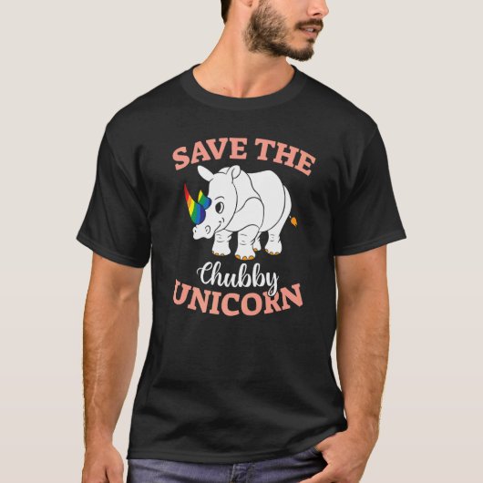 Animal Rights Save The Chubby Unicorns T-Shirt (Vorderseite)