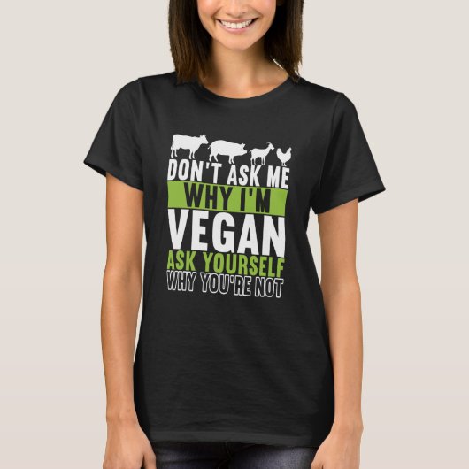 Animal Rights Vegan Vegetarian 6 T-Shirt (Vorderseite)