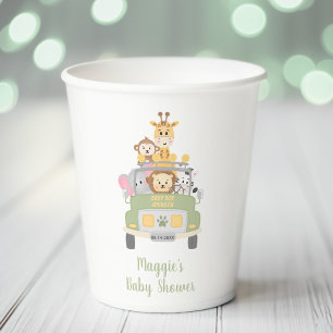 Animal Safari Baby Dusche Pappbecher