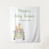 Animal Safari Baby Showkabine Foto Wandteppich (Vorderseite)