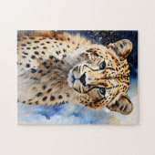 Animal Safari Cheetah Watercolor Puzzle (Horizontal)
