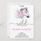 Animal Safari Einladung zum Geburtstag (Vorderseite)